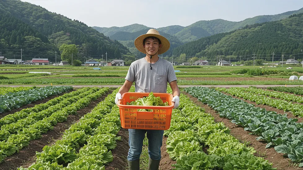 野菜の収穫