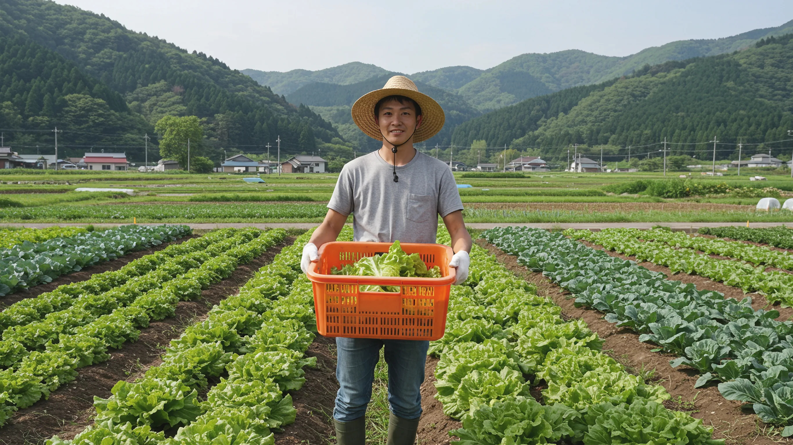 野菜の収穫